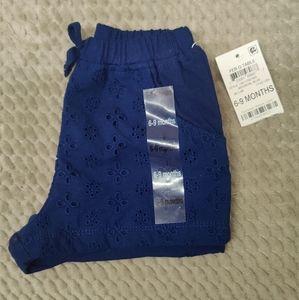 First Impressions Baby Girls Eyelet Knit Cotton Shorts, Created for Macy's